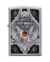 Zippo Harley-Davidson Blue Marks Street Chrome Pocket Lighter