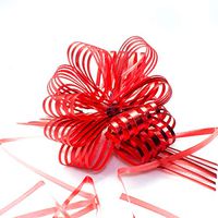 Mimi Pack Easy Pull and Tie Metallic Shine Bows (Red)