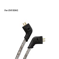 KZ Oxygen Free Copper OFC Silver Plated Headphone Cable,0.75mm 2 Pin for ES3/ZSR/ZST/Z3S/ZS4/ZS5/ZS6,1.2M
