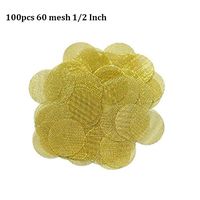 VideoPUP 100pcs 60 mesh 1/2 Inch Brass Pipe Screens Premium Tobacco Smoking Pipe Screen Filters, Brass Screens Pipe Screen Filters, Brass Tobacco Pipe Screens - 1/2" for Smoking Pipes
