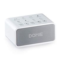 Rechargeable Sleep White Noise Sound Machine Domie, 8 Non-Looping Sound Modes, Built-in Timer, Portable, White Noise Machine for Home, Nursery, Travel, Office