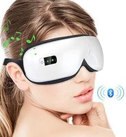Eye Massager with Air Pressure, Wireless Bluetooth Music, Vibration Intelligent Eye Massager with Heat Compression Therapy, Rechargeable Foldable Temple Massager for Headaches, Dry Eyes,Stress Relief