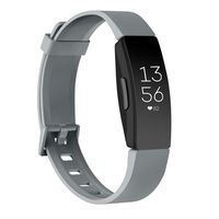 AK Soft TPU Wristbands Compatible with Fitbit Inspire HR/Fitbit Inspire/Fitbit Ace 2 Bands, Sports Waterproof Wristbands for Fitbit Inspire HR Fitness Tracker(Gray, Large)