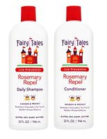 Fairy Tales Rosemary Repel Daily Kid Shampoo (32 Fl Oz) & Conditioner (32 Fl Oz) Duo for Lice Prevention