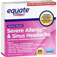 Equate Severe Allergy and Sinus Headache 20 Caplets