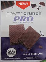 Crunch Pro Protein Energy Bar, Triple Chocolate, 4 Bars, Total Weight 8.2 oz