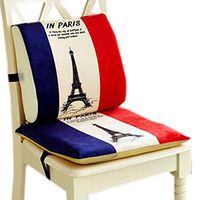 Kylin Express Indoor/Outdoor Soft Home/Office Squared Seat Breathable Chair Cushion with Backrest, No.4