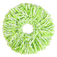 Spin Mop Head Refills Microfiber Round Spin Mop Head Replacement for Universal Spin Mop System Perfect for Home Commercial Use (Green+White)