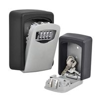 Maxshop Wall Mount Key Lock Box, Key Safe,Dial Numbered Key Storage Combination Lock Box with 4-Digit Combination Made of Weather Resistant Steel for House Key Storage, Combo Door Locker