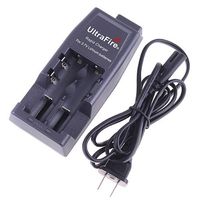 KINGZER Dual Socket Rapid Charger for 3.7V Lithium Batteries Black