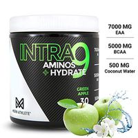 MDRN Athlete Intra9 | All 9 Essential Amino Acids | 7 Grams | 2:1:1 Branched Chain Amino Acids BCAA | Keto | Recovery and Enhanced Hydration | Green Apple (30 Servings)