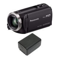 Panasonic HC-V180K HD Camcorder 50x Optical Zoom w/Wasabi VBT190 Spare Battery