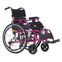 XIGUAN Collapsible Light Wheelchair, Elderly/Disabled Aluminum Alloy Easy to Carry Travel Self-propelled Transport Chair Walker with Pedal Inflatable Tire