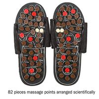 N.NIU Acupoint Massage Foot Massage, Slippers Sandal Therapy Medical Rotating for Feet Massager Shoes Unisex,Brown,4243