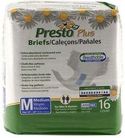 Presto Plus Breathable Brief, MD (6 bags of 16)