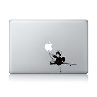 Kiki Grabbing Apple Balloon Kiki's Delivery Service Studio Ghibli Hayao Miyazaki Apple Macbook Laptop Vinyl Sticker Decal