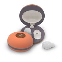 Wireless Earbuds Bluetooth 5.0 Richgv Wireless Headphones Deep Bass Noise Cancelling Built-in Micro with Durable Charging Case Orange