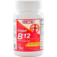 Deva Vegan Vitamins Sublingual B 12 Vegan 90 Tab
