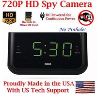 ZEUS CCTV HD Alarm Clock Radio Spy Camera Hidden Nanny Camera Spy Gadget (SD Card DVR Model/NO WI-FI)