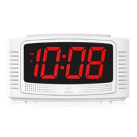 DreamSky Little Digital Alarm Clock with Snooze, 1.2 Inch Clear Led Digit Display with Dimmer, Simple to Operate, Plug in Clock for Bedroom.