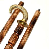 Walking stick top brass crafted Handle staff handmade collectible nutical item