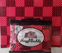 'NUGGLEBUDDY New! Microwavable Moist Heat & Aromatherapy Organic Rice Pack. Darling Red Patchwork Fabric with SWEET LAVENDER Aromatherapy!