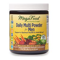 MegaFood, Daily Multi Powder for Men, Supports Optimal Health, Multivitamin and Mineral Supplement, Gluten Free, Vegetarian, 3.15 oz (60 Servings)