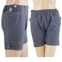 Male's Incontinence Underwear Pants with Double Sides Pocket to Put The Urine Bag - Suit for Nursing Room or Hospital - M