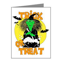 Note Card Halloween Trick or Treat Witch