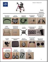 Rear Wheel w/Bearing for Medline POSH MDS86835SHE Rollator