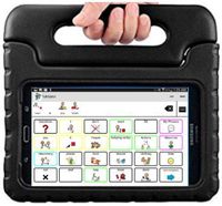Speech Tablet All-in-1 AAC Symbols-Based (AAC Device) with 7 inch Galaxy Android Tablet, TalkTablet Speech app, Case (Choose from 7 Colors) for Autism or Aphasia, TOLL-Free Technical Support