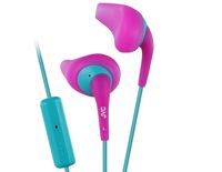 JVC HAENR15 Gumy Sport In Ear Headphones with Remote and Microphone - Pink