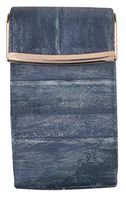 New Waterproof EEL Skin Genuine Leather Sliding Cigarette Case Lighter Holder Wallet (Grey)