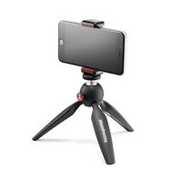 Manfrotto PIXI Mini Tripod Kit with Universal Smartphone Clamp, Black (MKPIXICLAMP-BK)