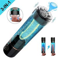 Men Intelligent Electric Vacuum Water Pump Enlargement Pocket Pùssǐès Massager Real Funny Toys Cup Men Tshirt Blue