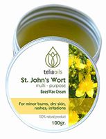 Organic St John’s Wort Beeswax Dry Skin Cream- Deep Cleansing Herbal Salve Treatment For Dermatitis, Rashes, Dry Hands, Hemorrhoids, Scars- All Natural Organic Moisturizing Multipurpose Ointment