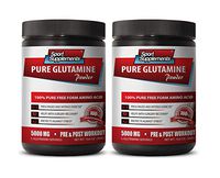 Muscle Recovery Amino acids - Pure GLUTAMINE Powder 5000MG - PRE & Post Workout - Pure glutamine Powder 5000 mg - 2 Cans 600 Grams