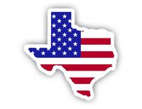 Texas USA Vinyl Sticker - Vinyl Decal - Laptop, Decor, Window Vinyl Decal Sticker - (4" Vinyl Decal)