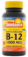 Sundance Methylcobalamin Vitamin B-12 1000 mcg Fast Dissolve Tablets, 150 Count
