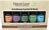 Nature Love Everyday "ESSENTIAL OILS MASSAGE AROMATHERAPY KIT" Set of 5