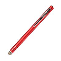Lynktec TruGlide Mesh Fiber Stylus with Microfiber Knit Tip for All Capacitive Touch Screen Tablets, iPad, and Smartphone (Red with Silver Clip)