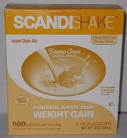 ScandiShake Instant Shake Mix Banana Cream 3oz Packets 4ct by Aptalis