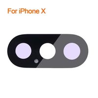 Johncase New OEM Rear Back Camera Glass Lens Cover w/Dustproof Net + Adhesive Glue Replacement Part Compatible for iPhone X (All Carriers)