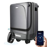 Lixibei Smart Trolley Electric Luggage Automatically Follow The Suitcase Board Laptop Roller Cases Cabin Bag 20 Inchs Case,Black