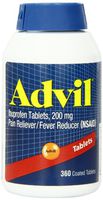 Advil Pain Reliever / Fever Reducer, 200mg (360 Tablets)