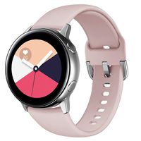 NAHAI Compatible Galaxy Watch Active Band, Soft Silicone Replacement Watch Band Sport Strap Waterproof Wristband Compatible Galaxy Watch Active Smartwatch, Small, Sand Pink