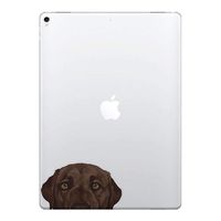 FINCIBO 5 x 5 inch Chocolate Brown Labrador Retriever Dog Removable Vinyl Decal Stickers for iPad MacBook Laptop (Or Any Flat Surface)