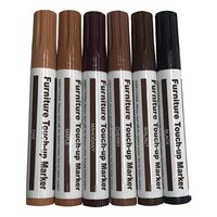Furniture Markers Furniture Touch Up Marker Furniture Repair Kit Wood Markers 6 Felt Tip Wood Markers for Wood, Wood-Veneer Furniture and Trim