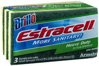Brillo Estracell Heavy Duty Scrub Sponge, 3-Count