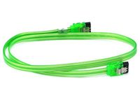 36 Inch SATA 6Gbps Cable W/Locking Latch UV Green, CNE534428